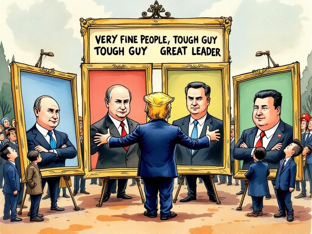 Trumpy-Wumpy praising authoritarian leaders while alienating democratic allies