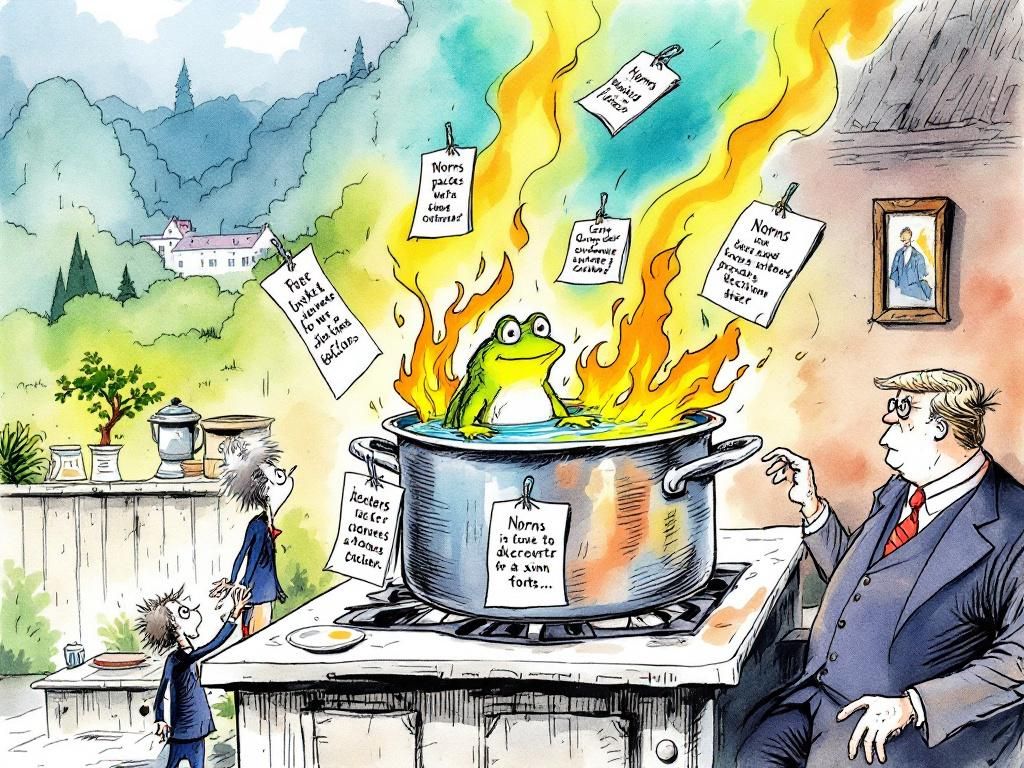 The gradual erosion of democracy - the boiling frog illustration of step-by-step norm breaking
